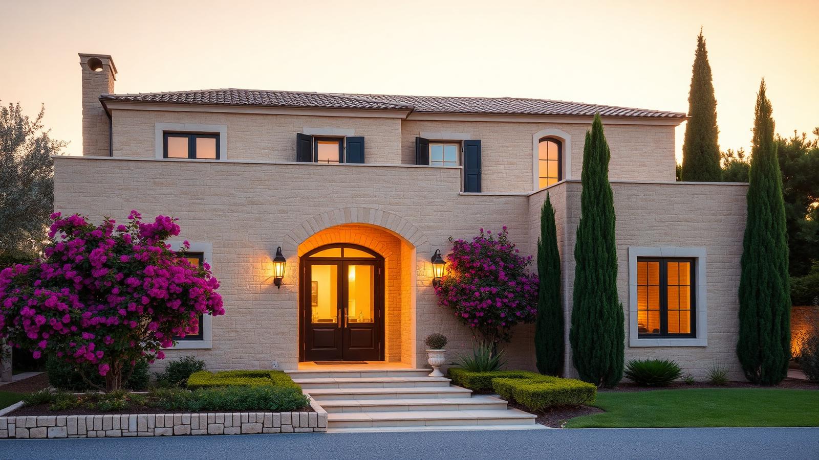 Mediterranean stone villa in Paphos